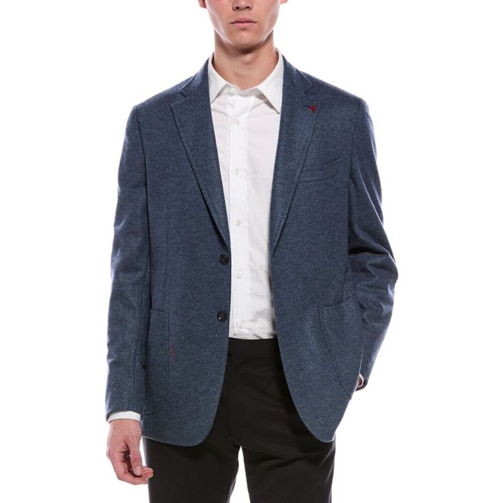 Isaia Mens Cashmere Jacket, Blue